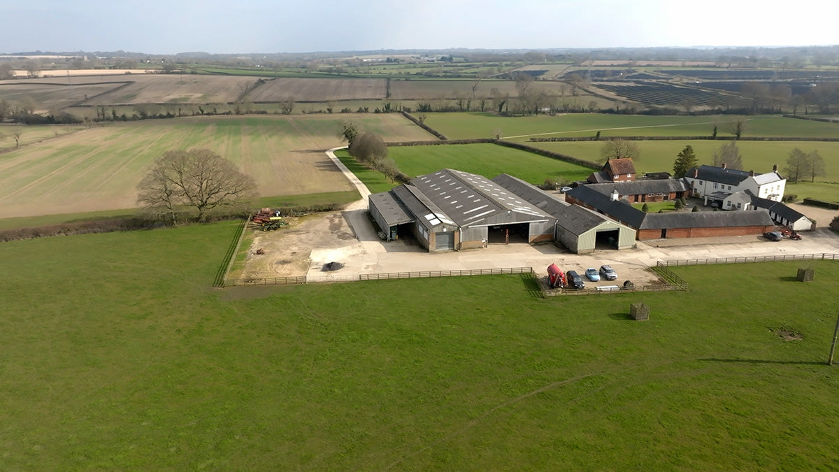 Overhead shot of the future site of the distillery building, barrel store and visitor centre